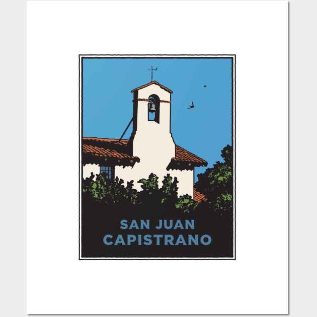 San Juan Capistrano Mission Wall Art by Retron